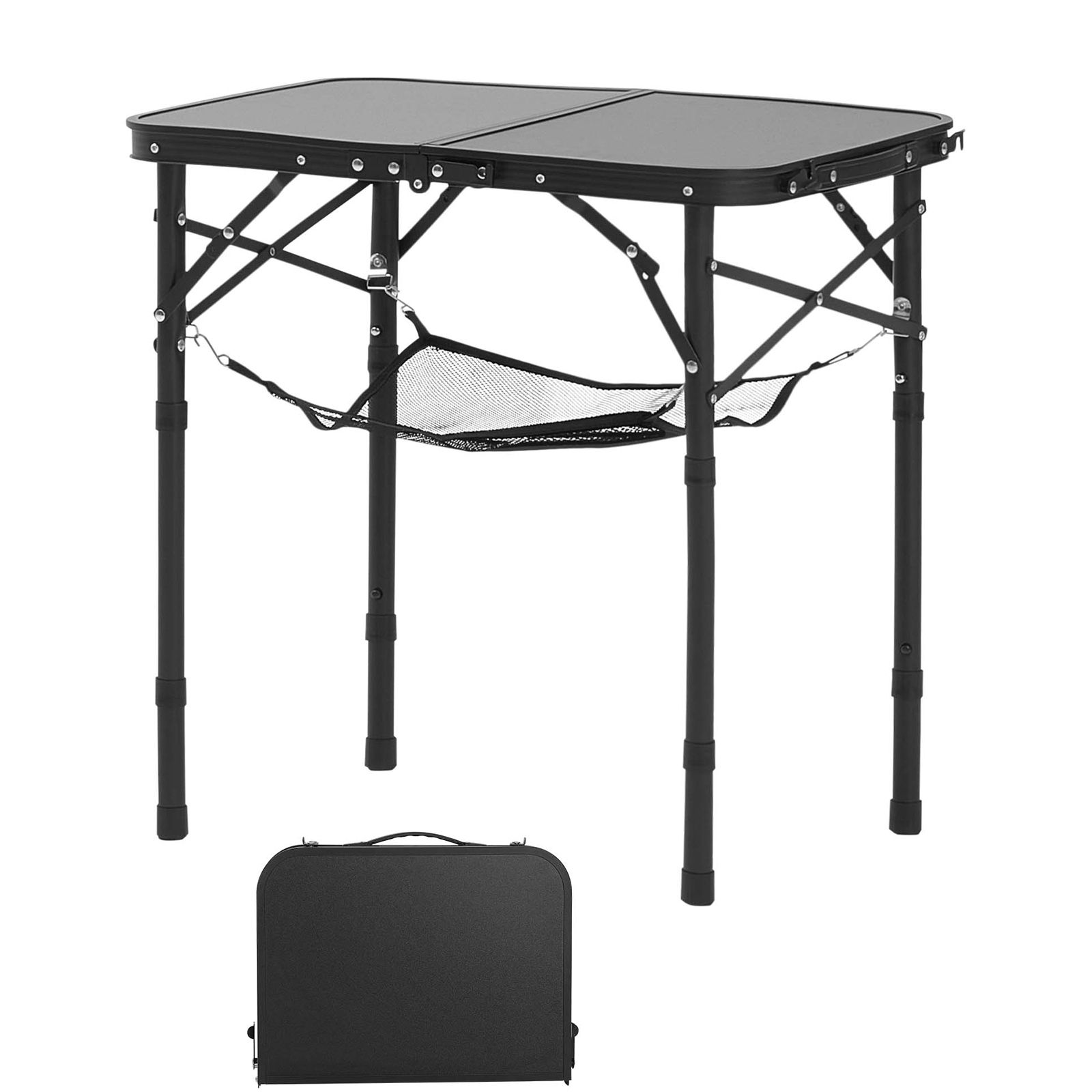 Camping Cooking Mesh - Folding Camping Table, Adjustable Height Portable