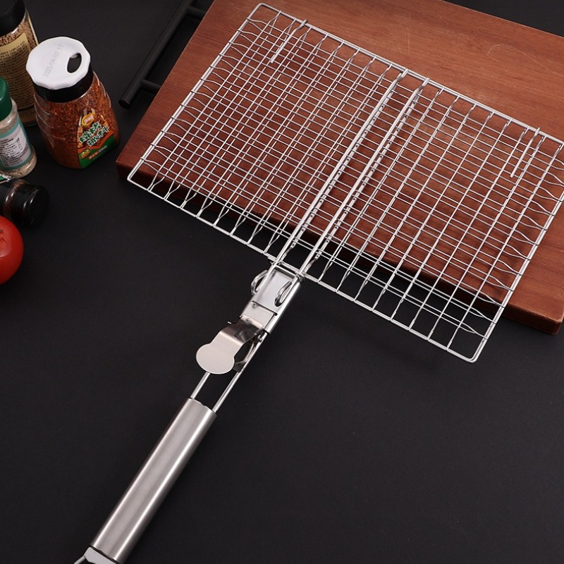 Camping Cooking Mesh - 1SET Barbecue Net BBQ Mesh Handle