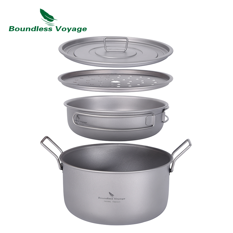 Camping Cooking Full Set - Boundless Voyage Camping Cooking Pot Multifunctional