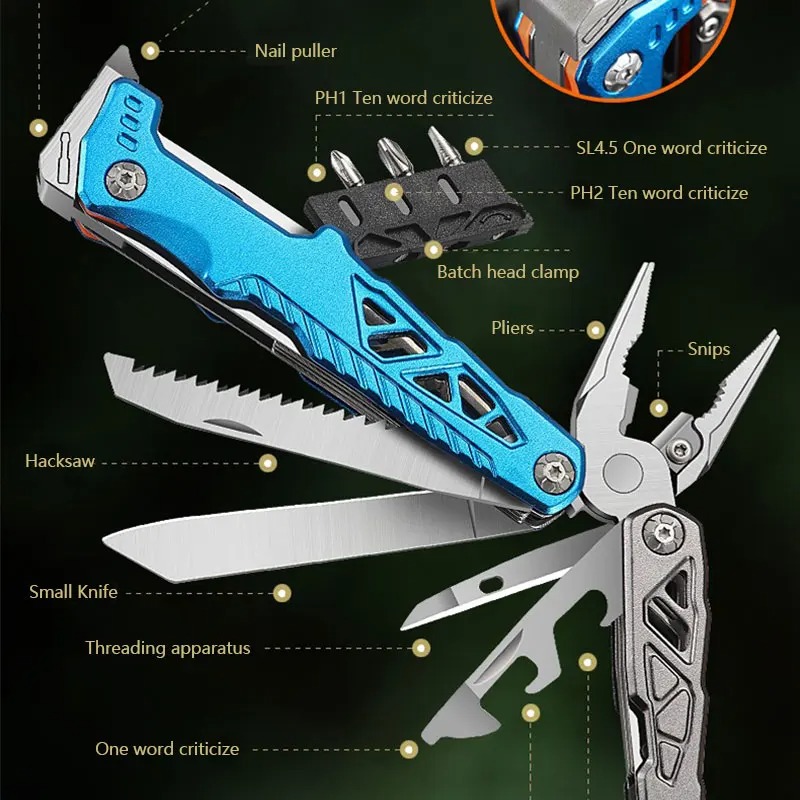 Outdoor Portable Folding Plier - Camping Cooking Knife recension och pris