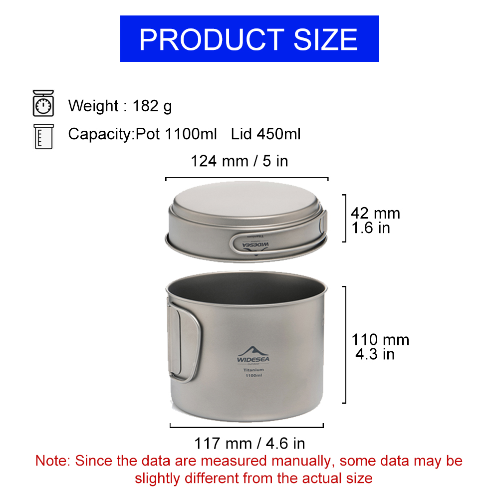 Widesea Ultralight Titanium Ca - Camping Outdoor Cooking Equipment recension och pris