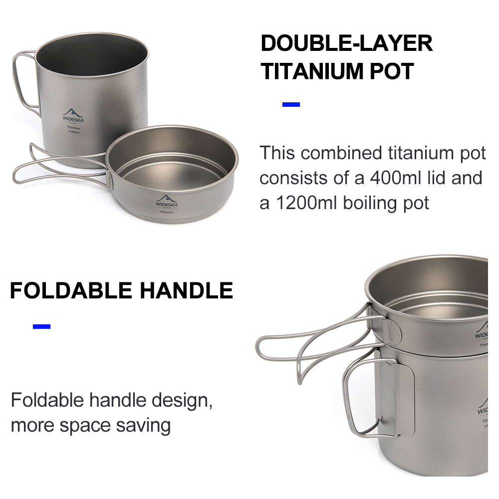 Widesea Ultralight Titanium Ca - Camping Outdoor Cooking Equipment recension och pris