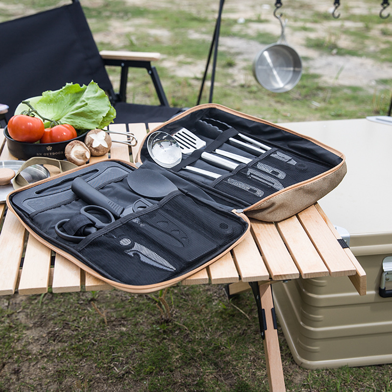 8pcs Camping Kitchen Cookware  - Camping Cooking Full Set recension och pris