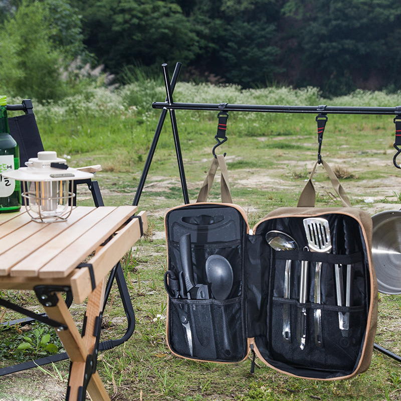8pcs Camping Kitchen Cookware  - Camping Cooking Full Set recension och pris