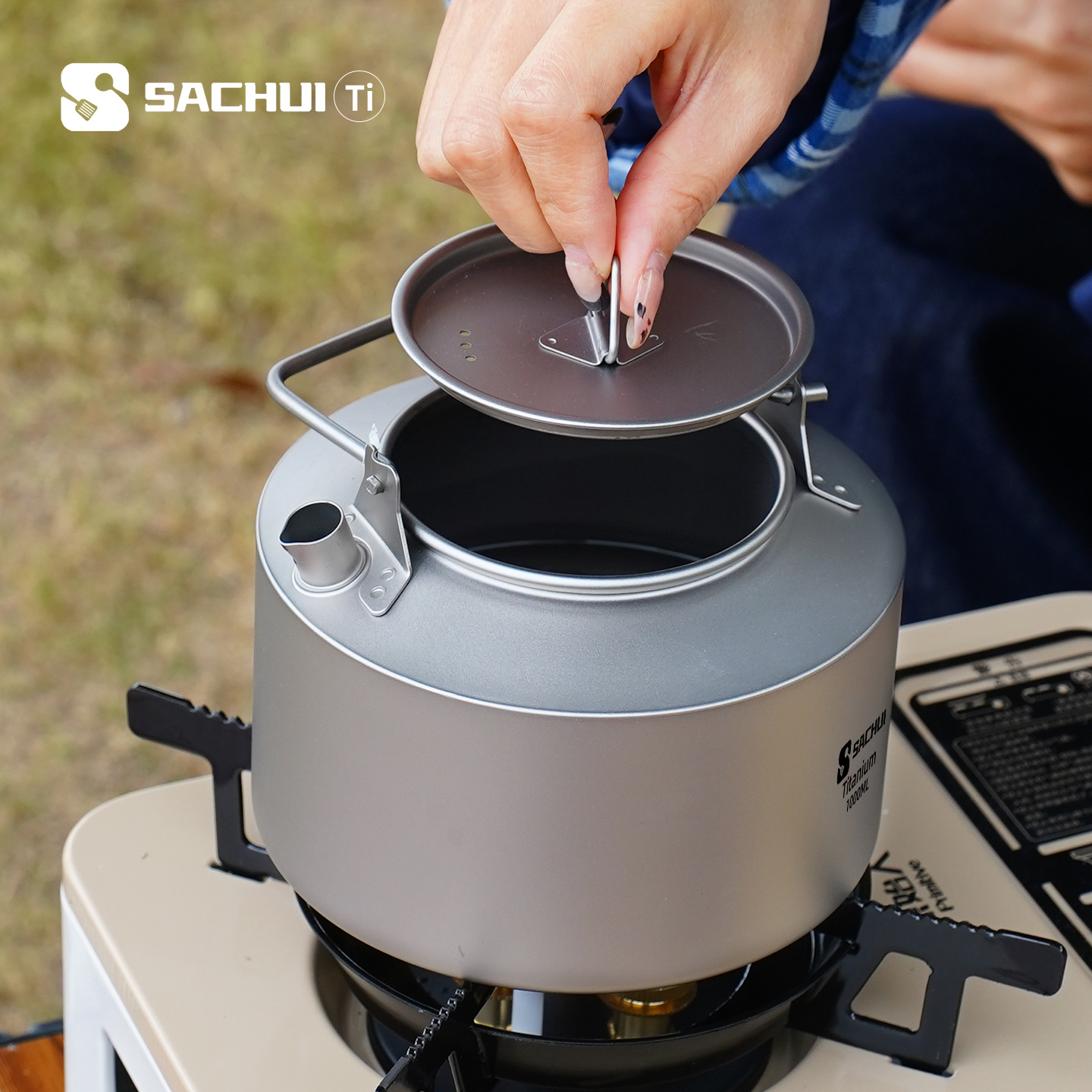 1000ML Pure Titanium Kettle Ou - Camping Outdoor Cooking Equipment recension och pris