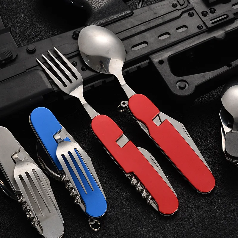 4 in 1 Folding Tableware Detac - Camping Cooking Knife recension och pris