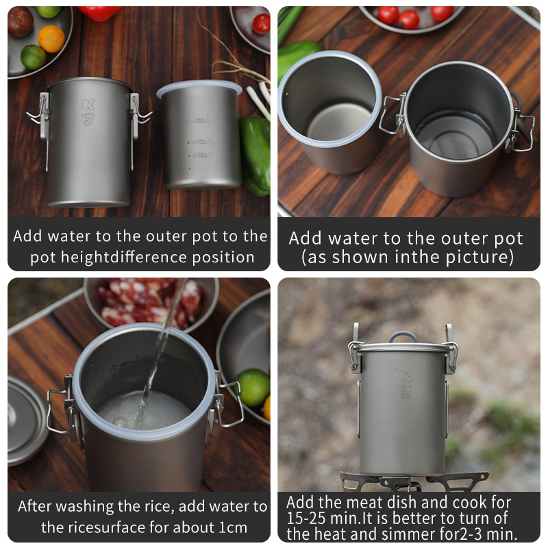 KEITH Pure Titanium Rice Cooke - Camping Cooking Bundle recension och pris