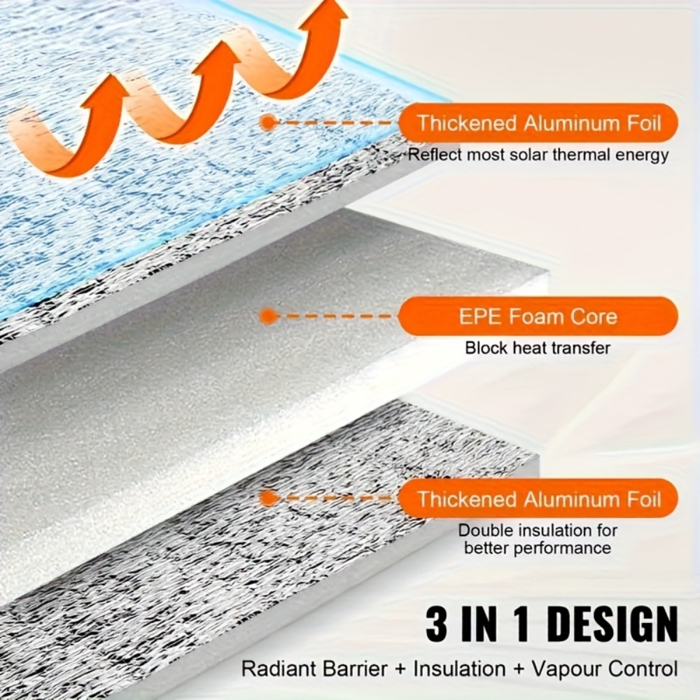 6/9mm-50x200cm Double-Sided Re - Aluminum Foil Heavy Duty recension och pris