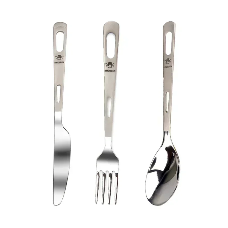 HWZBBEN Titanium Fork Spoon Kn - Camping Cooking Full Set recension och pris