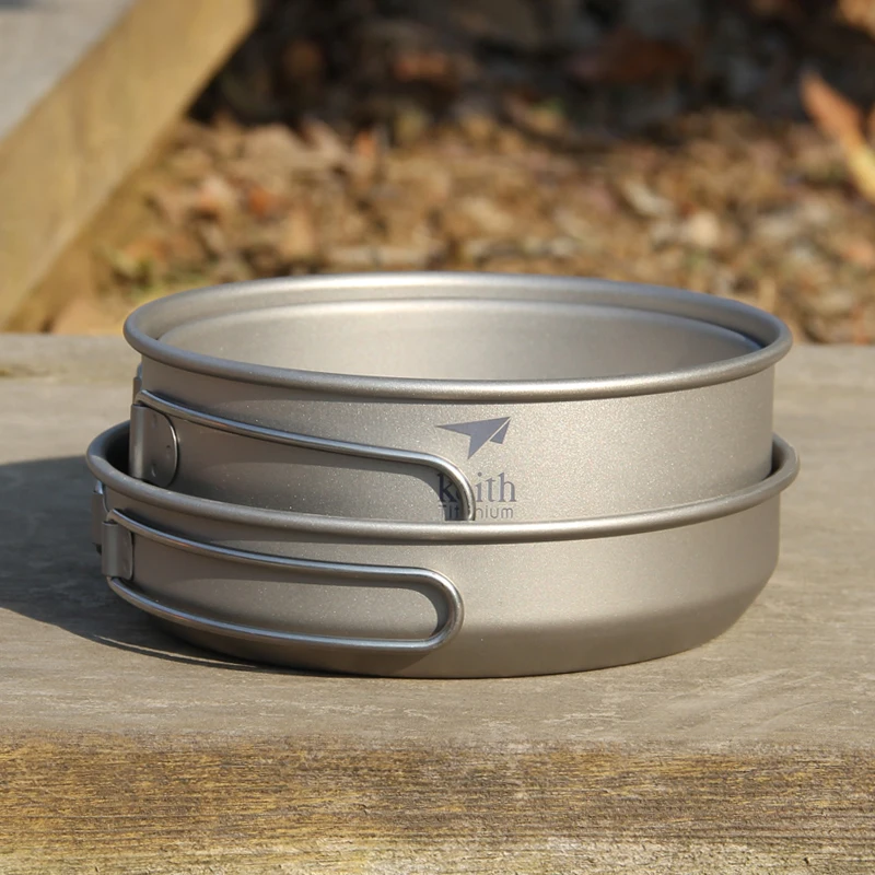 Keith 3PCS Titanium Cookware P - Camping Outdoor Cooking Equipment recension och pris