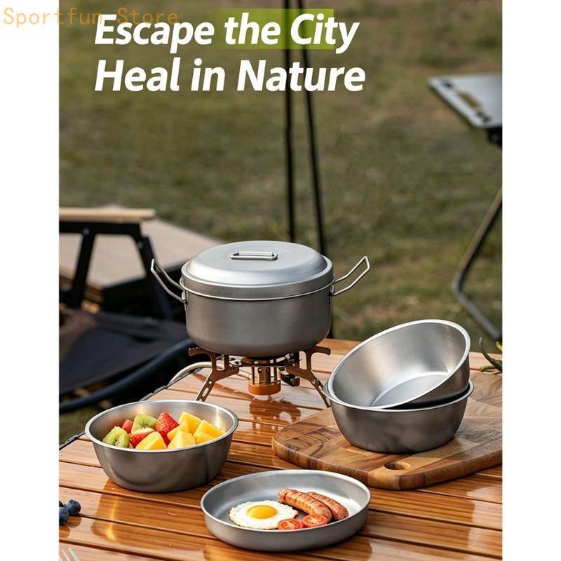 Trail Meal Cookware with Metal - Camping Cooking Dining Set recension och pris