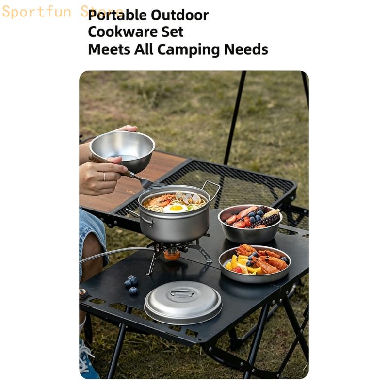 Trail Meal Cookware with Metal - Camping Cooking Dining Set recension och pris
