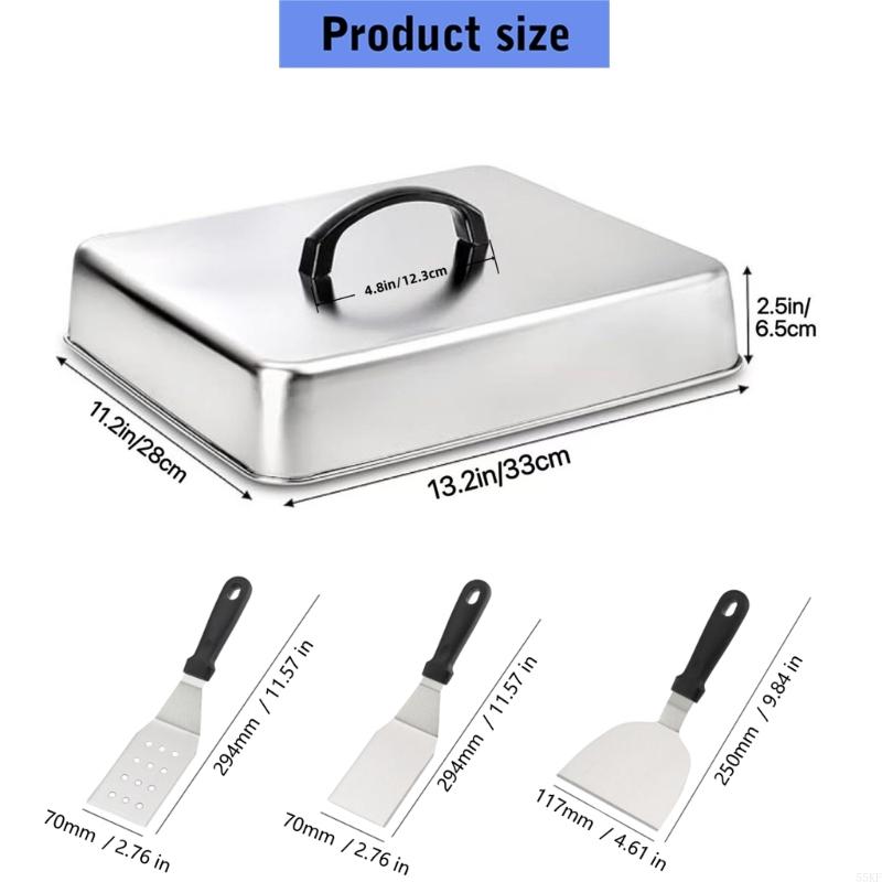 Metal Basting Cover with Top H - Camping Cooking Flat Top recension och pris