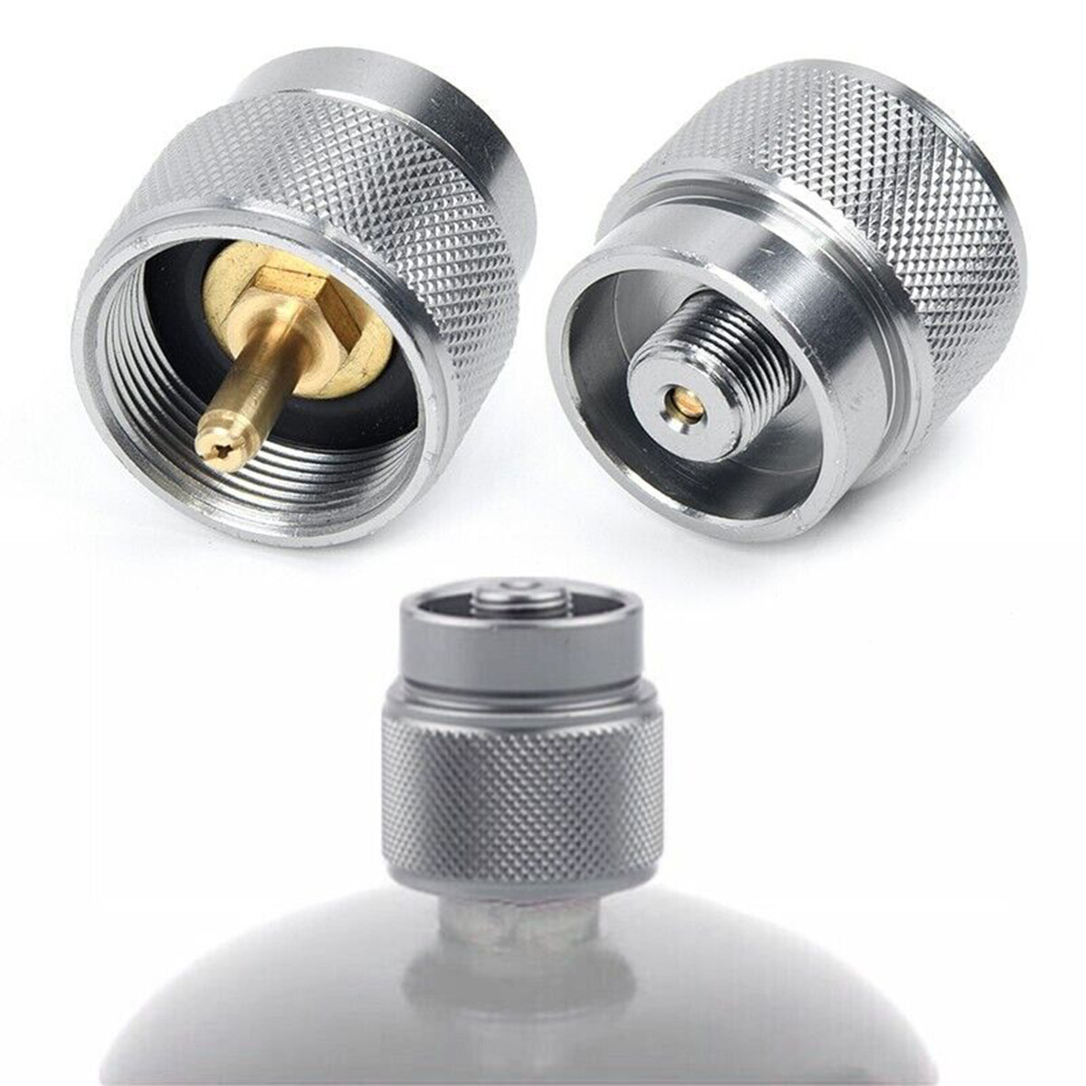 1/2Pc Gas Stove Refill Adapter - Camping Cooking Gas Canister recension och pris