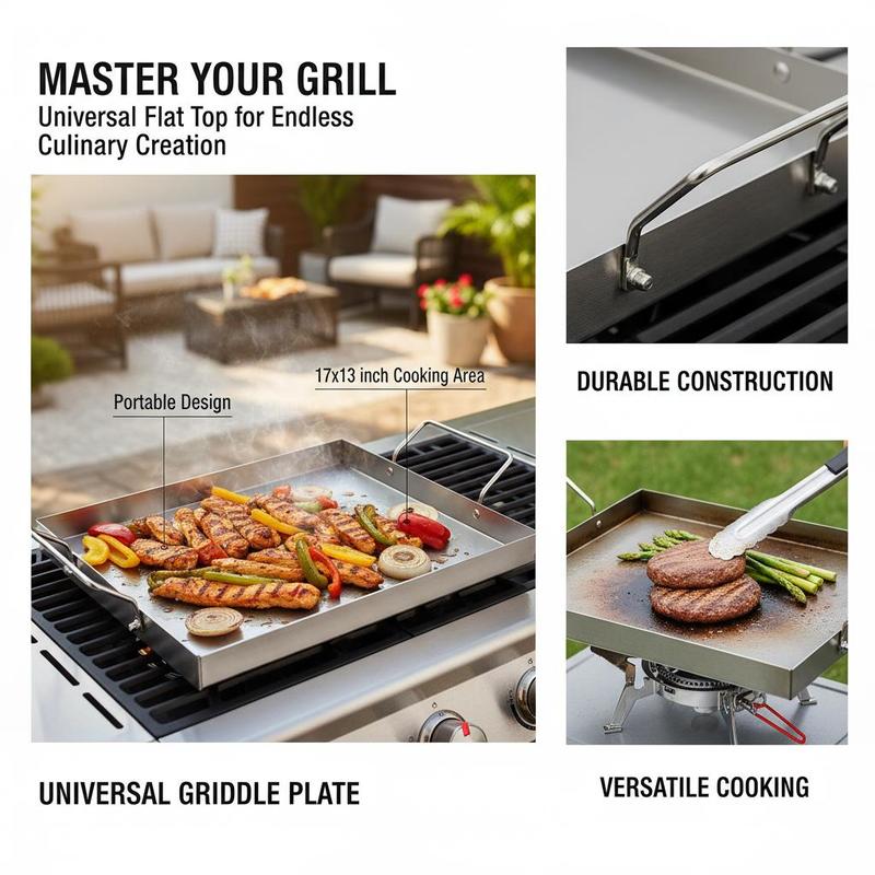Rectangular Flat Top Plate 17x - Camping Cooking Flat Top recension och pris