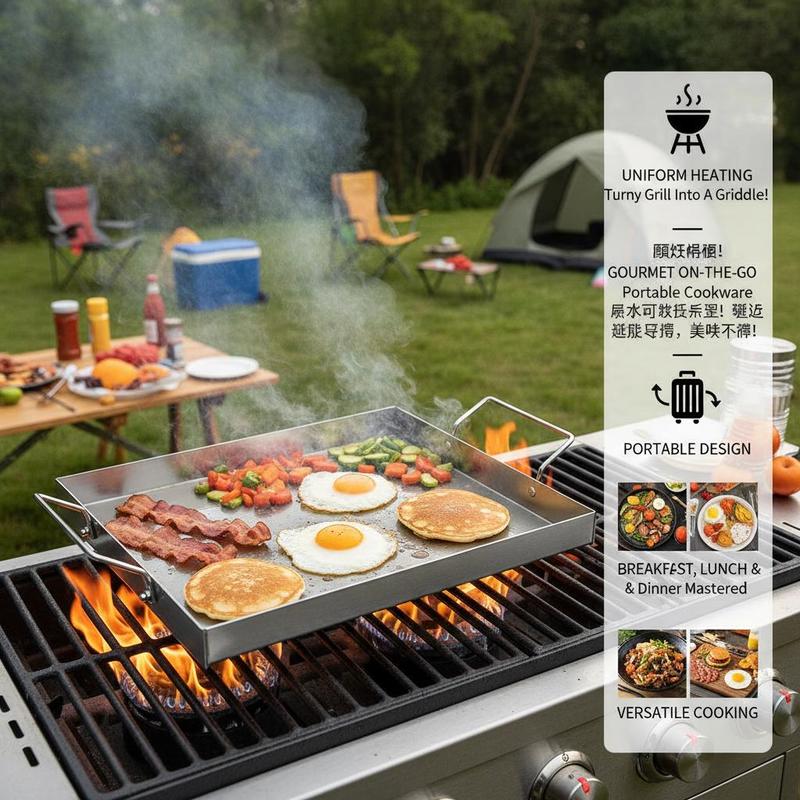 Rectangular Flat Top Plate 17x - Camping Cooking Flat Top recension och pris