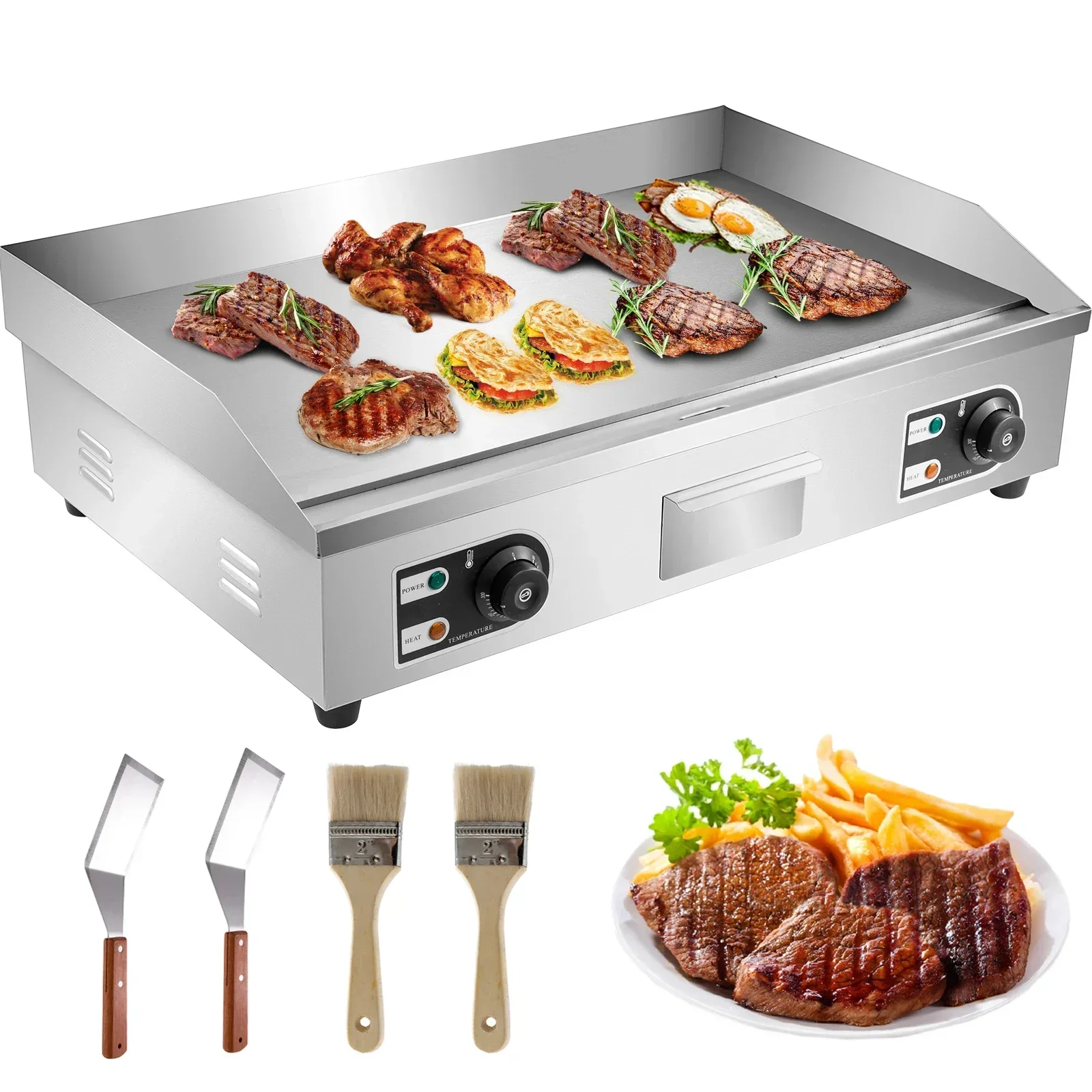 Electric Countertop Griddle wi - Camping Cooking Flat Top recension och pris