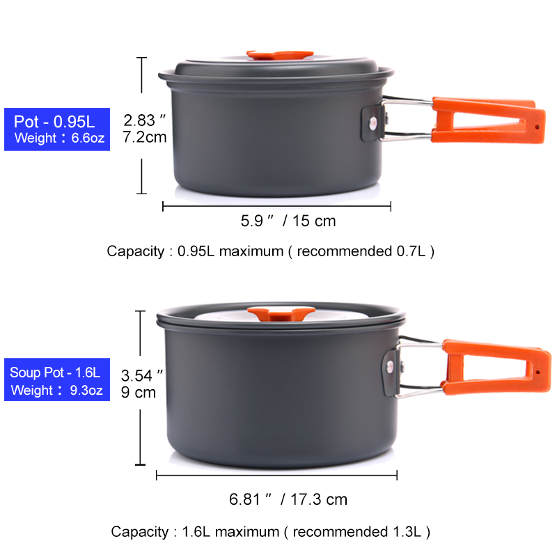 Widesea Camping Outdoor Cookwa - Camping Cooking Full Set recension och pris