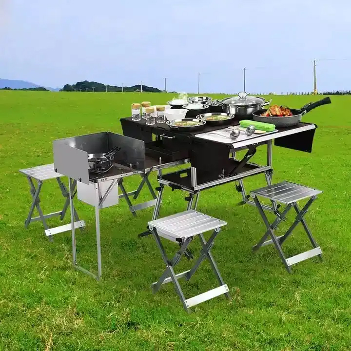 Portable Outdoor Folding Food  - Camping Cooking Dining Set recension och pris