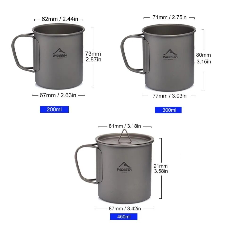 Widesea Camping Mug Titanium C - Camping Cooking Set Jetboil recension och pris