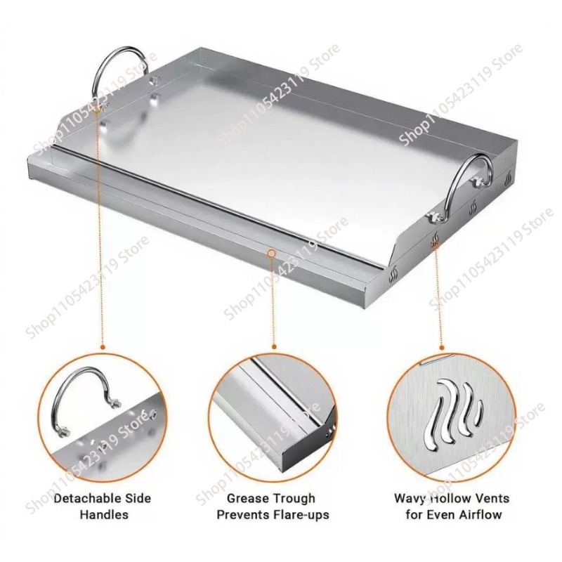 Stainless Steel Griddle BBQ To - Camping Cooking Flat Top recension och pris