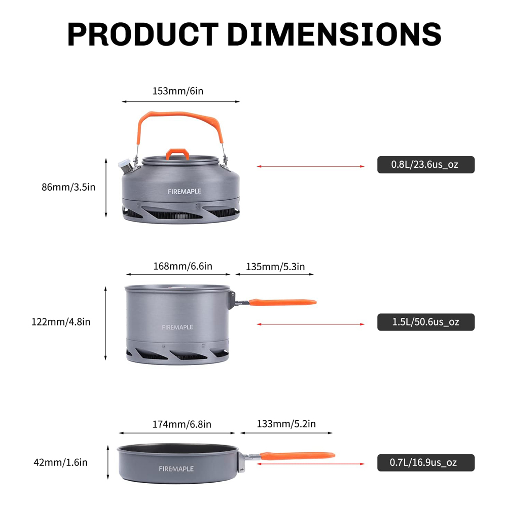 Fire Maple Camping Cookware Ut - Camping Cooking Full Set recension och pris
