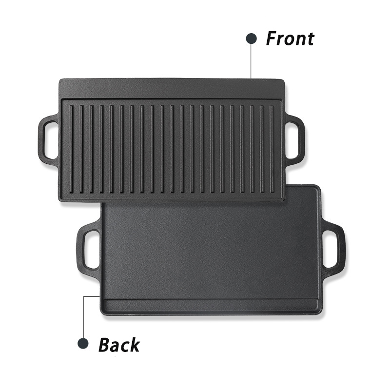 Double Sided Cast Iron Grill P - Camping Cooking Flat Top recension och pris