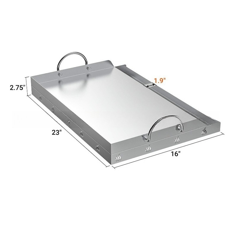 Stainless Steel Griddle BBQ To - Camping Cooking Flat Top recension och pris