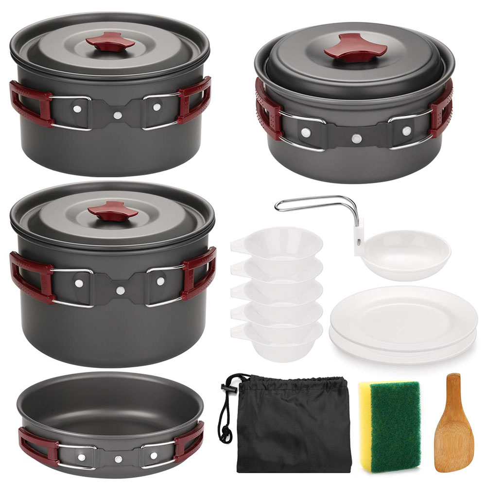 Outdoor Camping Cookware Kit N - Camping Cooking Full Set recension och pris