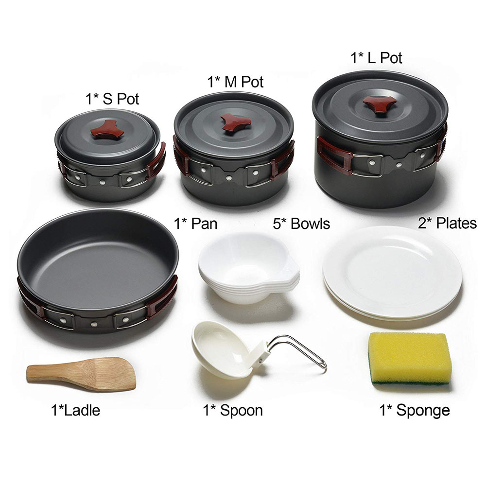 Outdoor Camping Cookware Kit N - Camping Cooking Full Set recension och pris